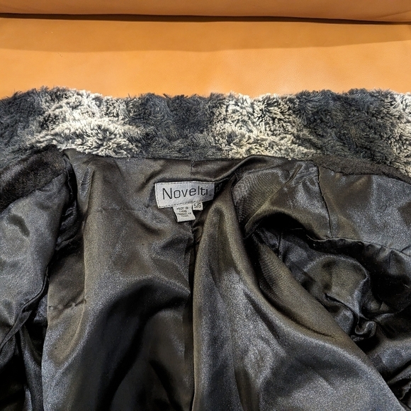 NOVELTI Black Modacrylic Luxury Cuddly Soft Faux Fur Coat. Size 5/6 - Picture 7 of 13